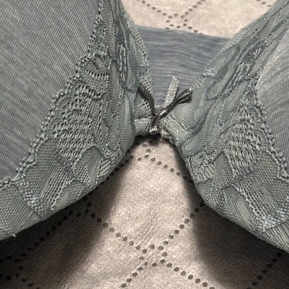 Cacique LANE BRYANT Light Blue Lightly Lined T-Shirt Bra Lace Detail 40DD NWOT - Picture 7 of 12
